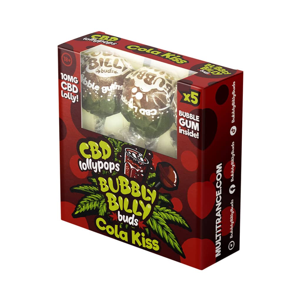 Multitrance Bubbly Billy Buds CBD Lollipops — Box of 100