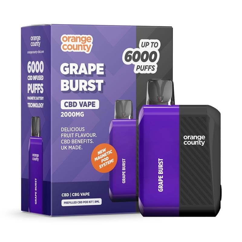 Orange County CBD/CBG 2000mg (10%) 6000 Puff Vape Device