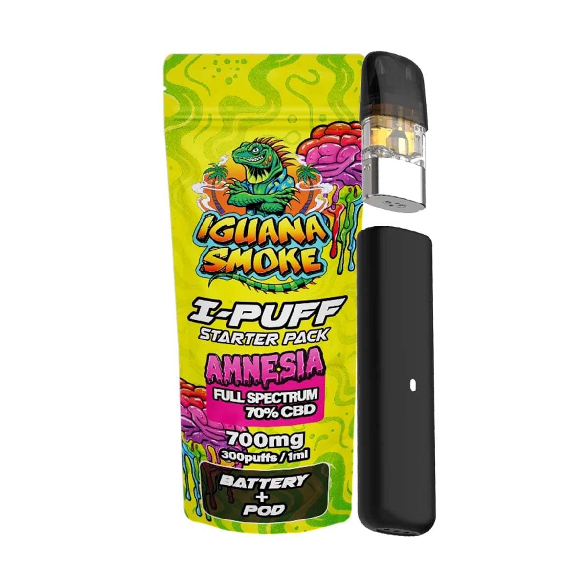 Iguana Smoke I-Puff Starter Pack CBD Vape Kit 700mg
