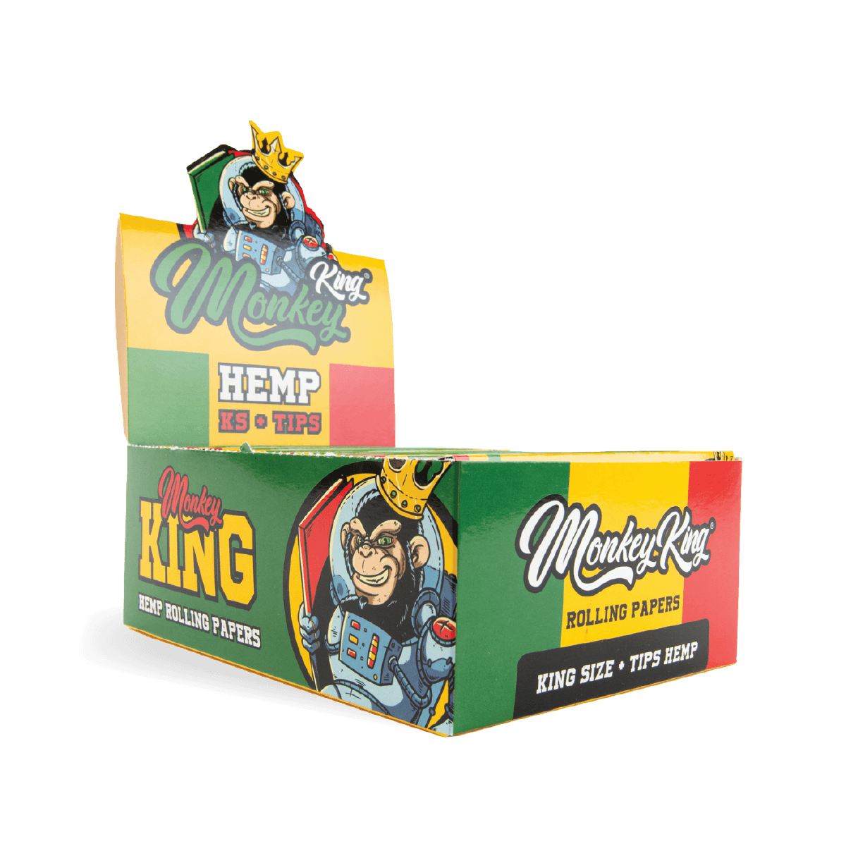 Monkey King Rolling Papers & Tips: Hemp — Box of 24