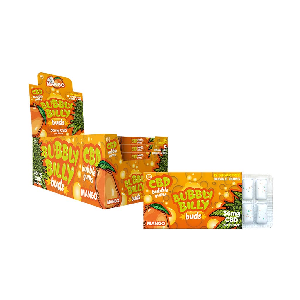 Multitrance Bubbly Billy Bud's CBD Chewing Gum 36mg — Box of 24