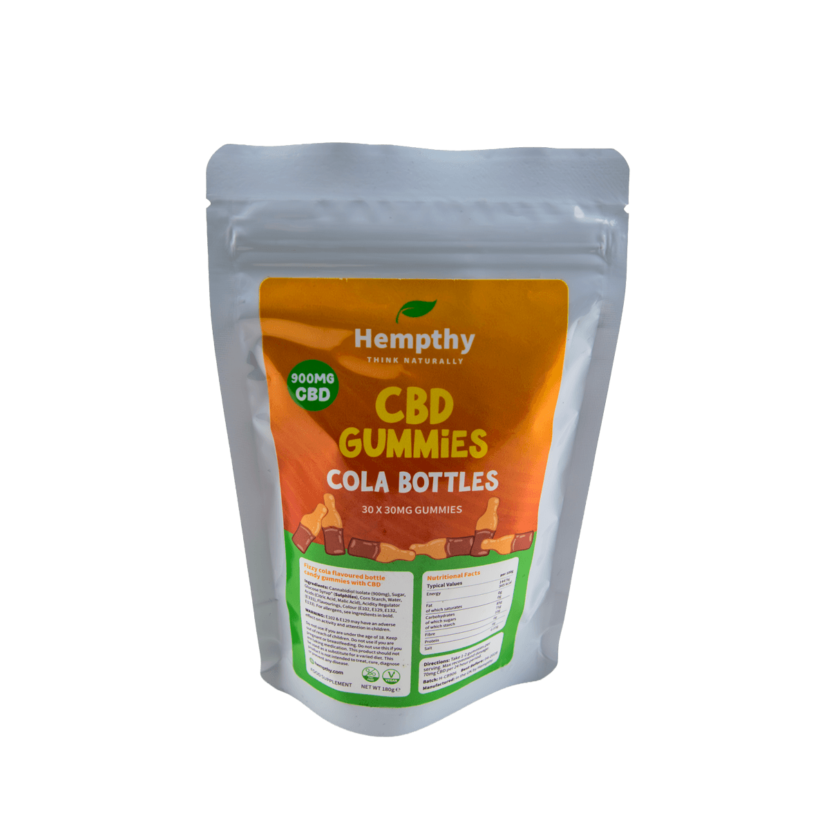 Hempthy Cola Bottle CBD Gummies 900mg - (30 Pack)