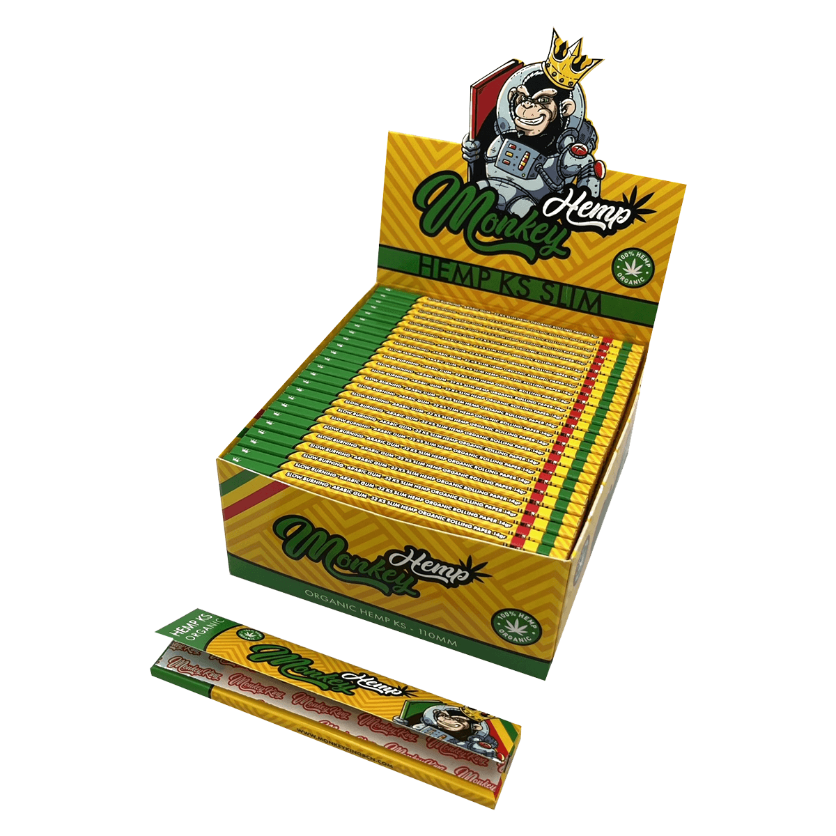 Monkey King Rolling Papers: Hemp — Box of 50