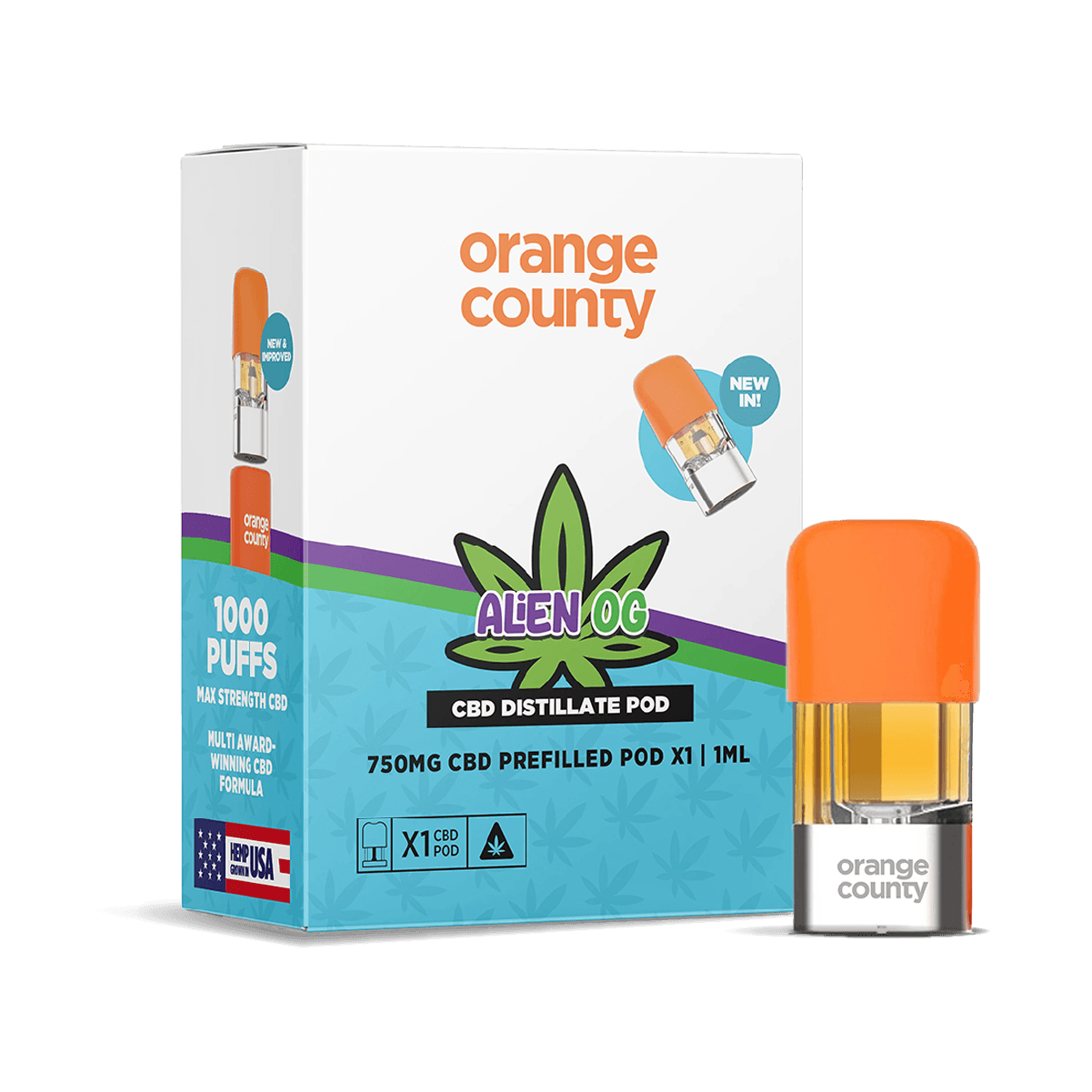 Orange County CBD Distillate Refill Pod 750mg 1ml