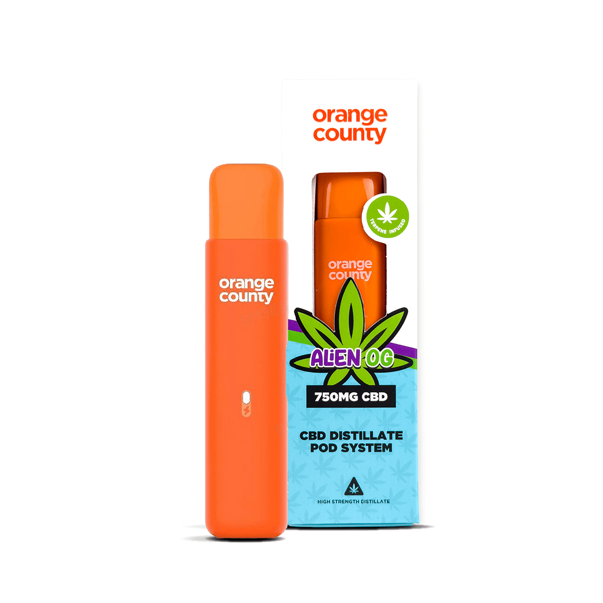 Orange County CBD Distillate Pod System 750mg 1ml
