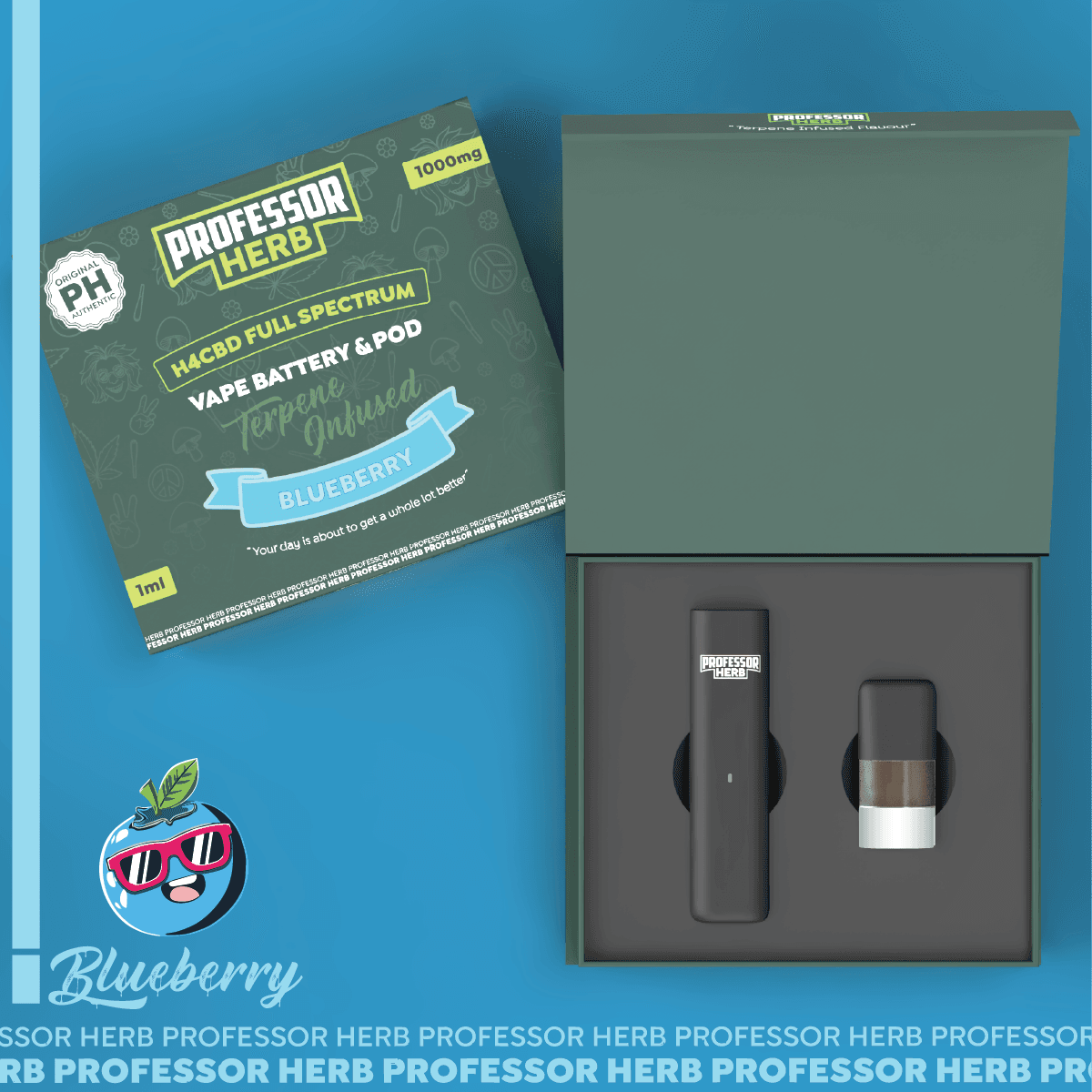 Professor Herb 1000mg CBD Full Spectrum 1ml Pod Kit